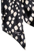 Foulard oblong en soie cousu "Midnight Cheetah"